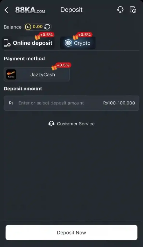 88KA Game Deposit Image