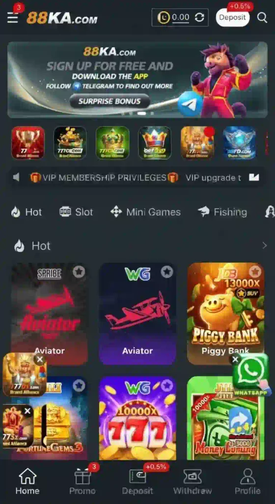 88KA Game Dashboad Image